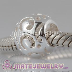 Letter C-sterling silver design charm