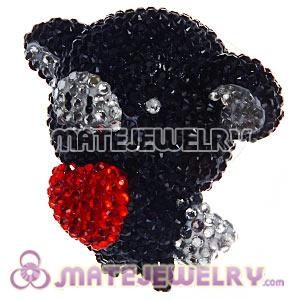 Cute 3D Bling Crystal Fly Pig Absorbable Doll For iPhone Cases 