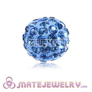 Wholesale Cheap Price 8mm Blue Handmade Pave Crystal Beads