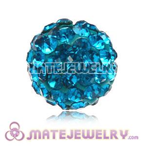 Wholesale Cheap Price 10mm Blue Handmade Pave Crystal Beads