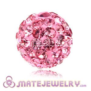 Wholesale Cheap Price 10mm Pink Handmade Pave Crystal Beads