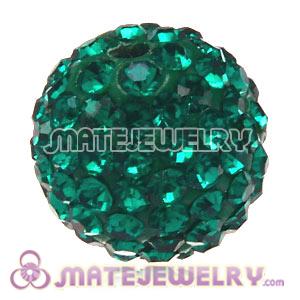 Wholesale Cheap Price 12mm Handmade Pave Green Crystal Beads