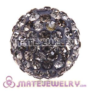 Wholesale Cheap Price 12mm Handmade Pave Grey Crystal Beads