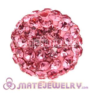 Wholesale Cheap Price 12mm Handmade Pave Pink Crystal Beads