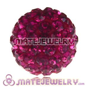 Wholesale Cheap Price 12mm Handmade Pave Fushia Crystal Beads