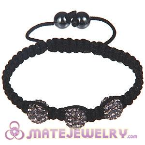 Wholesale Bargain Price Handmade Pave Crystal Macrame Bracelets