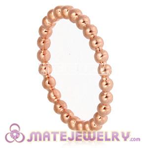 Wholesale Unisex Rose Gold Plated Bubble Ring Upon Ring 