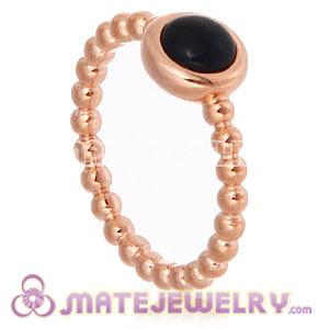 Wholesale Rose Gold Plated Bubble Cabochon Pearl Ring Upon Ring 