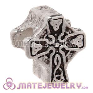 Wholesale Silver Plated European Celtic Cross Beads