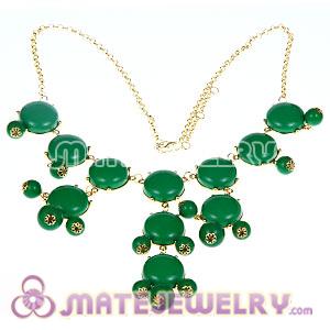 2012 New Fashion Dark Green Bubble Bib Statement Necklace 
