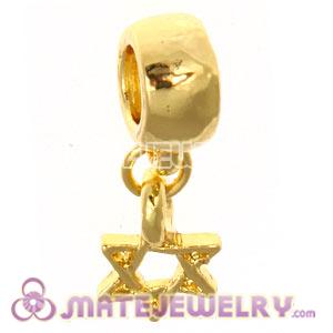 Gold Plated European Star Dangle Charm Bead Wholesale