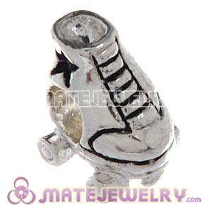 Wholesale Silver Plated European Roller Skate Charm Beads