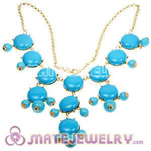 2012 New Fashion Blue Bubble Bib Statement Necklace 
