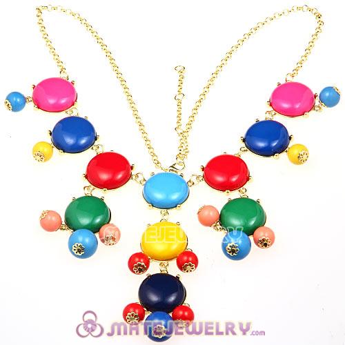 New Fashion Colorful Bubble Bib Statement Necklace 