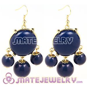 Fashion Gold Plated Drop Navy Bubble Earrings Wholesale