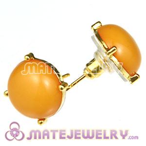 Fashion Gold Plated Yolk Yellow Bubble Stud Earring Wholesale