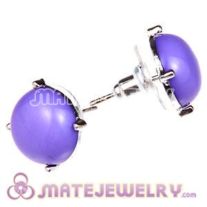 Fashion Silver Plated Lavender Bubble Stud Earring Wholesale