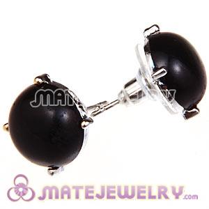 Fashion Silver Plated Black Bubble Stud Earring Wholesale
