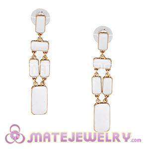 Fashion White Park Guell Statement Drop Earrings Wholesale