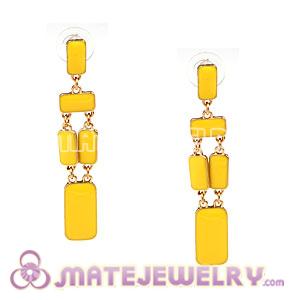 Fashion Yellow Park Guell Statement Drop Earrings Wholesale