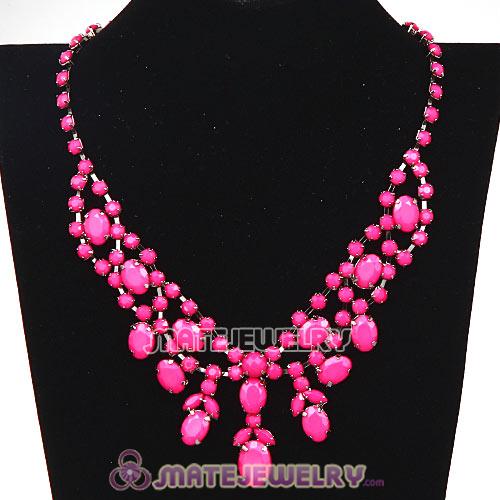 Chunky Multilayer Roseo Resin Choker Bib Necklaces Wholesale