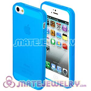 Ultra Slim Aqua Transparent Soft Rubber Cover Cases For iPhone5 Gen 5th 5G