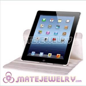 White 360 Degree Rotating Leather Cases Smart Cover Stand For iPad