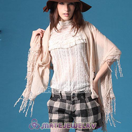 Sweet Mori Girl Style Pashmina Scarf Lace Tassel Shawl Scarves Wholesale