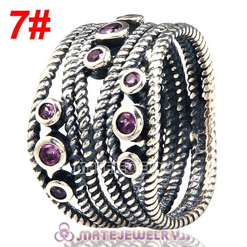 European Sterling Silver Hidden Romance Ring With Red Corundum Wholesale