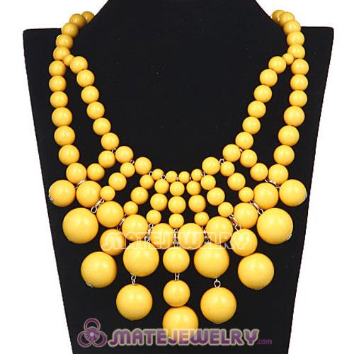 Fashion Cascade Yellow Bauble Bib Anthropologie Necklaces Wholesale