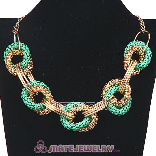Ladies Costume Jewelry Gold Chain Hoop Collar Bib Necklaces
