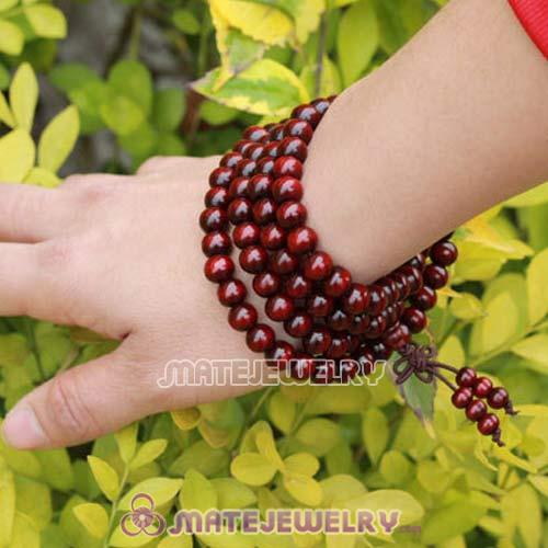 Wholesale 108 Pieces Red wood Beads Buddhist Prayer Bracelets Wrist Mala
