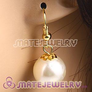 Fashion Gold Plated Cream Pearl Bubble Earrings Wholesale