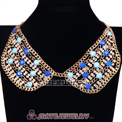 Wholesale Crystal Resin Rhinestone Choker Collar Bib Necklace