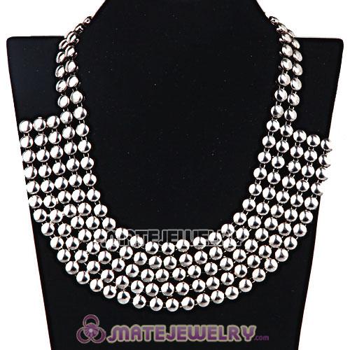 Wholesale Silver Bubble Bib Collar Necklace