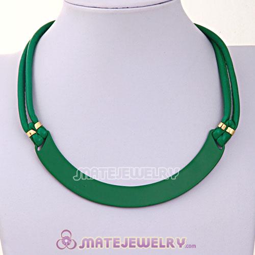Wholesale Green Leather Choker Collar Necklace For Women