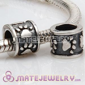 Wholesale European Sterling Silver Dog Paw Print Charm