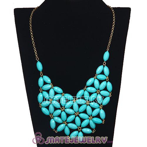 2012 New Fashion Turquoise Bubble Bib Statement Necklace 