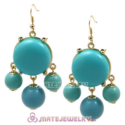 Fashion Gold Plated Drop Turquoise Bubble Earrings Wholesale
