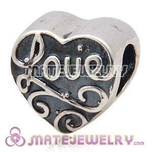 Antique silver love beads