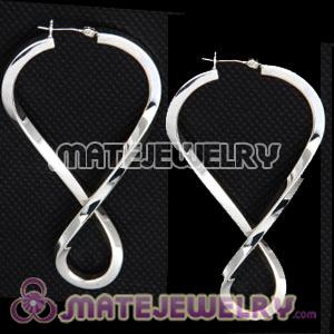Fashion Plated Silver Infinity Earrings Wholesale