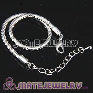 19CM Silver Plated Bracelet Chains With Lobster Clasp