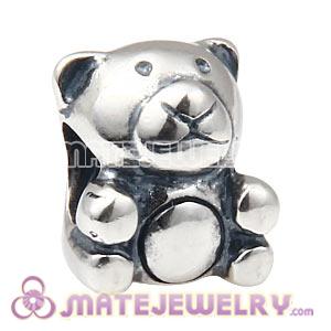Wholesale 925 Sterling Silver Teddy Bear Charm Beads 