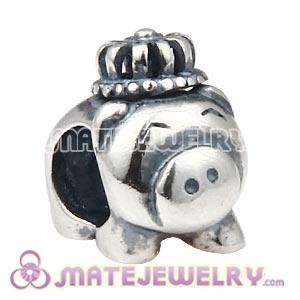 Wholesale 925 Sterling Silver Pig Charm Beads 