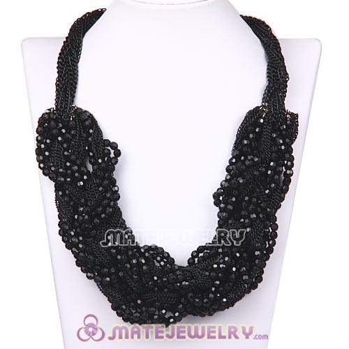 Vintage Black Ladies Costume Jewelry Beaded Necklace Wholesale