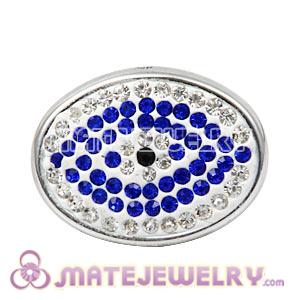 Wholesale Handmade CCB Pave Crystal Evil Eye Charms For Bracelet 