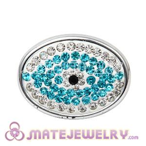 Wholesale Handmade CCB Pave Crystal Evil Eye Charms For Bracelet 