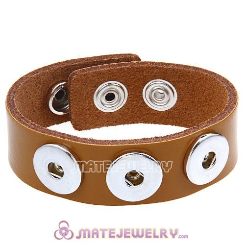 Wholesale Noosa Amsterdam Leather Bracelets Light Brown