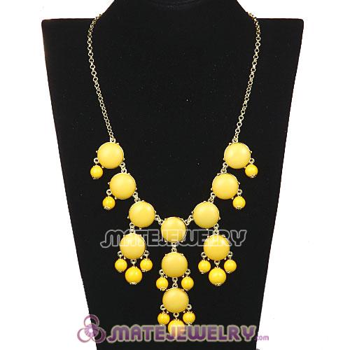2013 Fashion Jewelry Yellow Mini Bubble Bib Statement Necklaces 