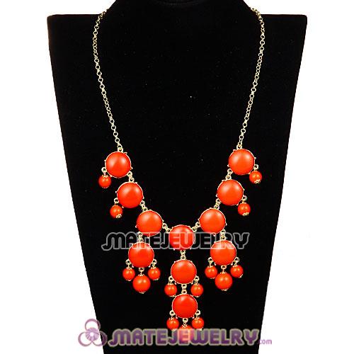 2013 Fashion Jewelry Orange Mini Bubble Bib Statement Necklaces 